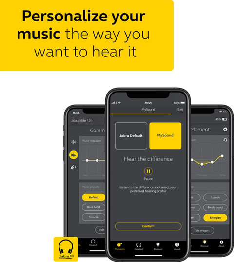 JABRA Elite 45h Wireless Bluetooth On Ear Headphones with Mic