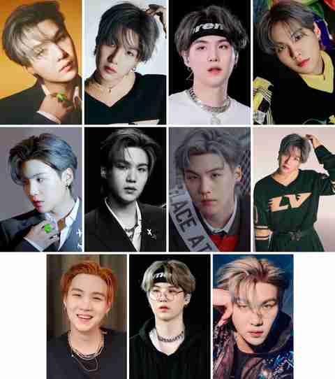 Pack of 11 BTS Member Min Yoongi (Suga) Photocard set for BTS Fans