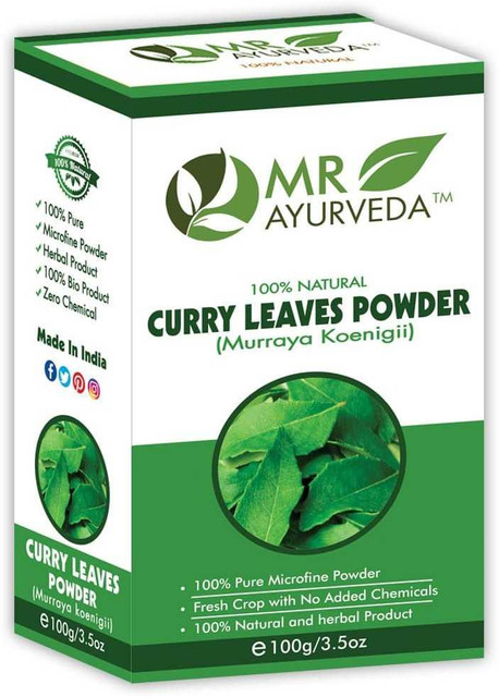 MR Ayurveda Curry Leaves Powder Kadi Patta Powder Natural Hair Growth - Main Image