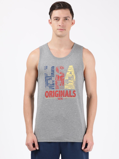 JOCKEY Graphic Print Men Round Neck Grey T-Shirt Buy JOCKEY