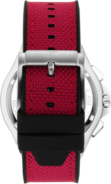 マイケルコース　【新品】アナログ腕時計LENNOX MK8943 Michael Kors Lennox Chronograph Black and Red Nylon Watch