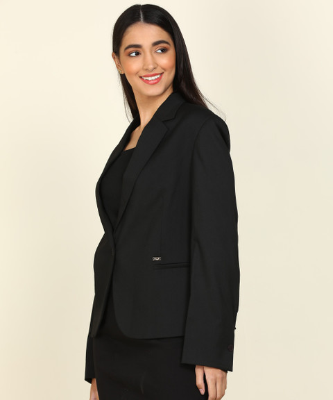 Park Avenue Women Self Design Single Breasted Casual Women Blazer