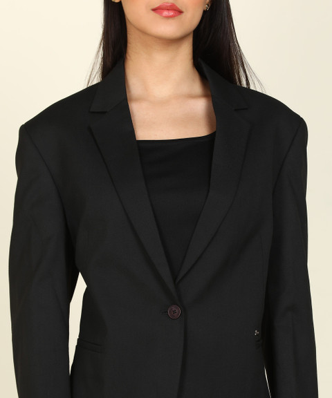 Park Avenue Women Self Design Single Breasted Casual Women Blazer