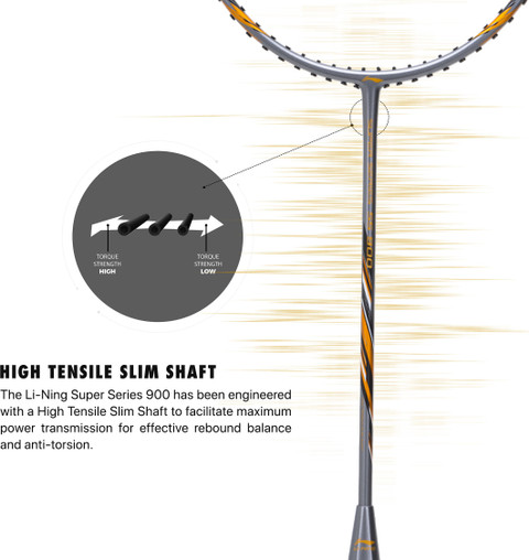 りんこ　904545セール品 LI-NING Super Series 900 Strung Badminton Racket (84 grams, Black