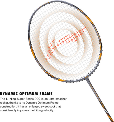 LI-NING Super Series 900 Strung Badminton Racket (84 gms, Grey