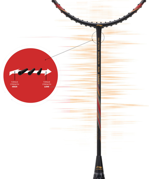 りんこ　904545セール品 LI-NING Super Series 900 Strung Badminton Racket (84 grams, Black