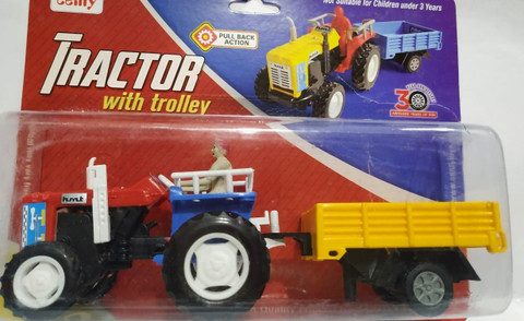 centy TRACTOR WITH TROLLEY pull back action