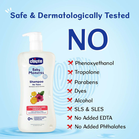 Chicco No-Tears Shampoo, Paraben Phenoxyethanol Free, 0M+