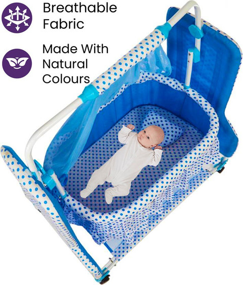 फन बेबी New Born Baby Swing Baby Cradle Baby Crib Baby Jhula with Mattress  Pillow Adjustable Height and Mosquito Net बैसिनेट