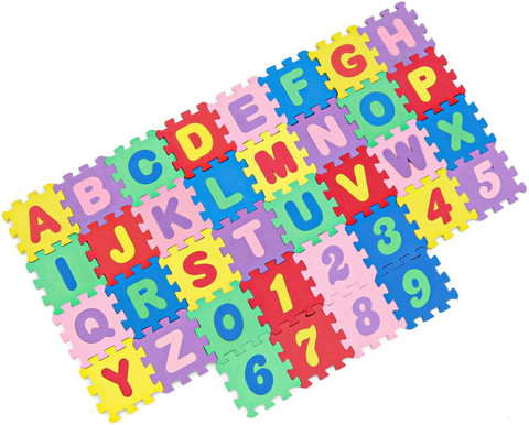 Giftzadda Mini Alphabet Blocks Puzzle Foam ABCD Mat for Kids