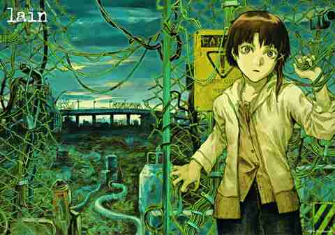 Serial Experiments Lain: Lain Lwakura Anime Series Art Effect