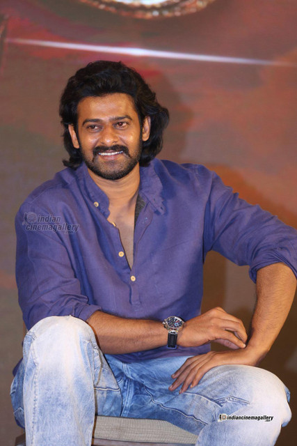 Prabhas stills at Bahubali Press Meet on fine art paper 13x19 Paper Print