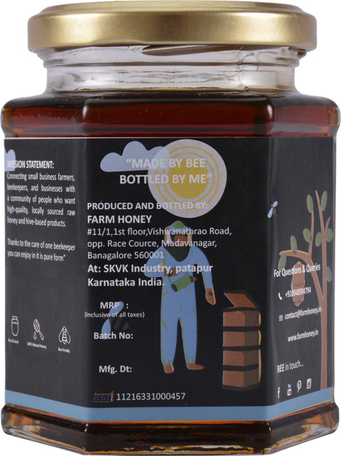 Farm Honey Wild Honey, Pure Organic Wild Unprocessed Honey 100