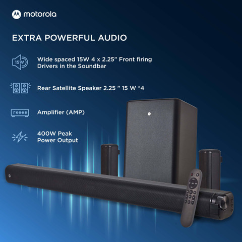 Audio Motorola Amphisoundx With Hdmi Arc 100 W Bluetooth Soundbar