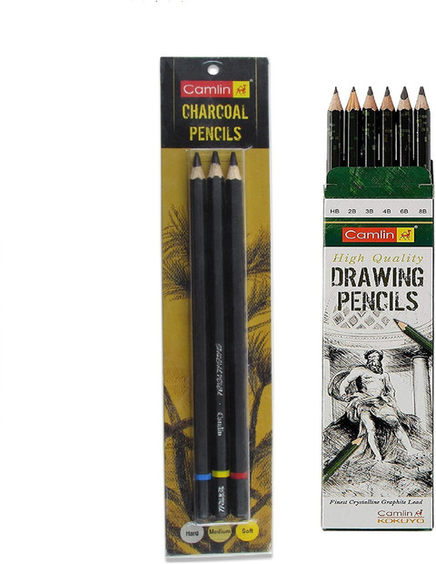 Camlin shade Graphite pencil with pcs Charcoal pencil