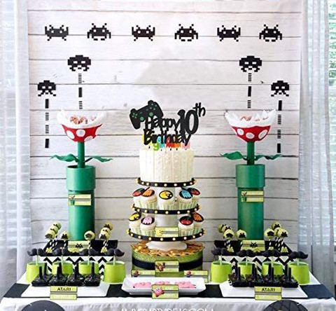 Festiko Festiko Video Game Cake Topper for 10 Year Old Gam Cake Topper