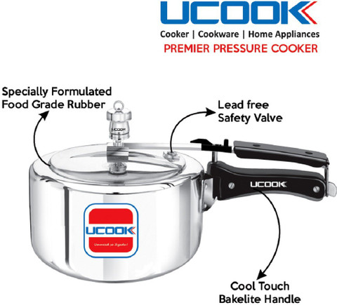 UCOOK By United Ekta Premier ltr Aluminium inner lid