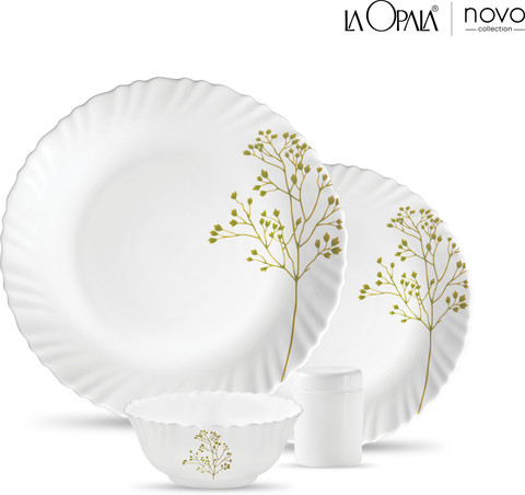 LAOPALA Pack of 20 Opalware Novo Collection Blissfull Green Dinner
