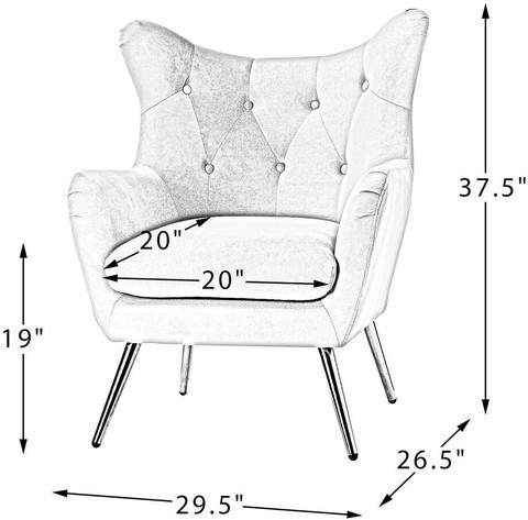 Smilemindia PREMIUM LOOK GOLDEN LEG LIVING ROOM CHAIR S008 colour