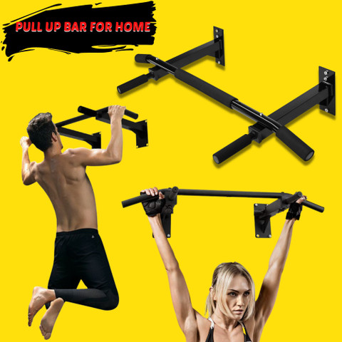 HASHTAG FITNESS pull up bar for home workout hanging rod height
