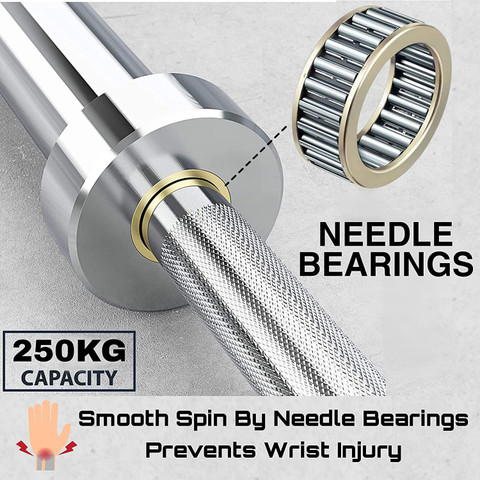 YMD Olympic Barbell 7 Feet 20kg | 50mm Bar with Needle Bearing