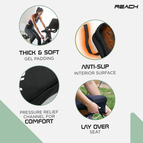 Reach 12mm Thick Silica Gel Seat Cover for Indoor Exercise Bikes