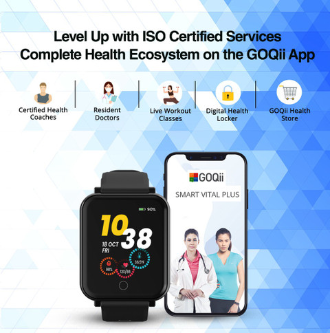 GOQii Smart Vital Plus HD Full Touch Smart Notification SpO2