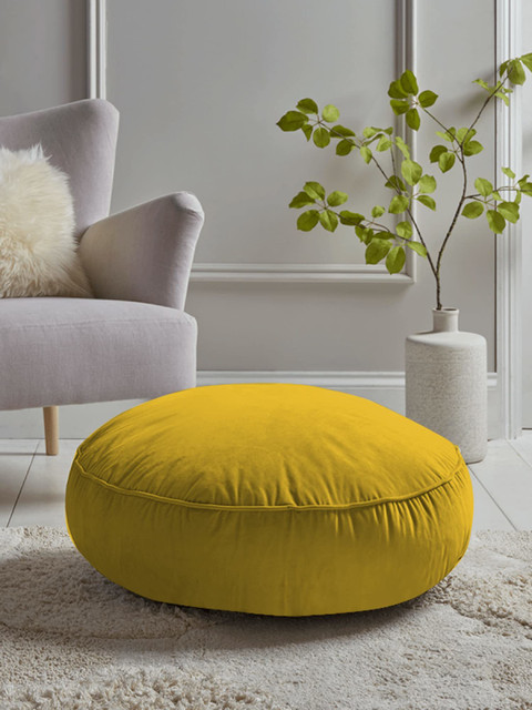 kioni Microfibre Cushion Pack of Solid Round Cushion Pillow For Tub, Car,  Office, Chair, Balcony, Bedroom, 40 x 40 cm