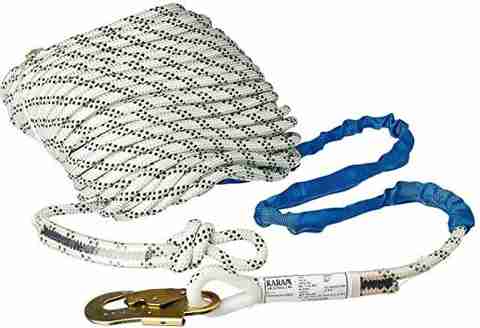 Karam Fall Protection Safety Karnmentle Rope PN-950K - White, Length 50 ...