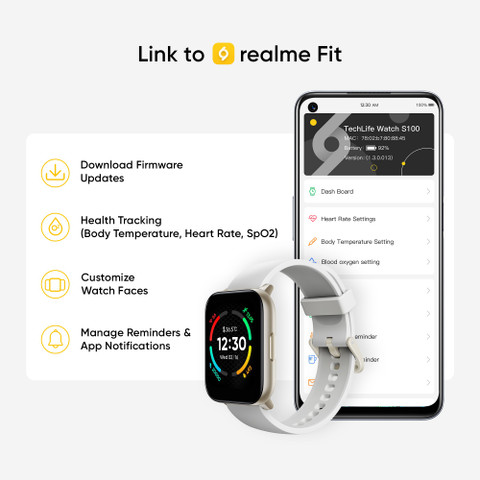 realme Watch S100 HD Display with Temperature Sensor