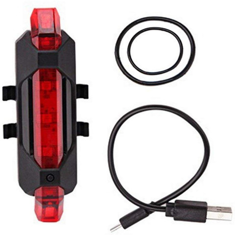 DSTECHBAR Cycle Tail Light Mode Waterproof USB Rechargeable (Red