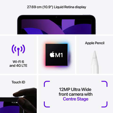 Apple iPad Air (5th gen) 64 GB ROM 10.9 Inch with Wi-Fi+5G (Star