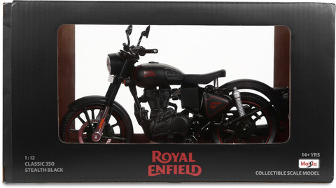 ROYAL ENFIELD Classic 350 Scale Model Stealth Black Car Hanging