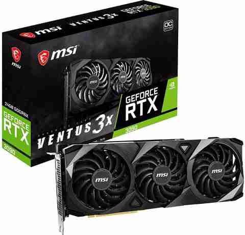 MSI RTX 3090 VENTUS GDDR6X 24 GB NVIDIA Chipset 384 bit 1725 MHz
