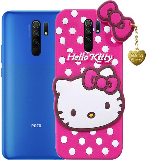 BOZTI Back Cover for POCO M2 Reloaded, Cute Hello Kitty Case