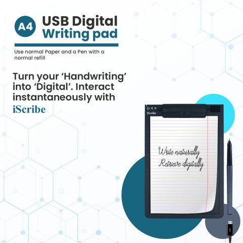 iScribe A4 USB Digital Writing Pad for Online Teaching, Students