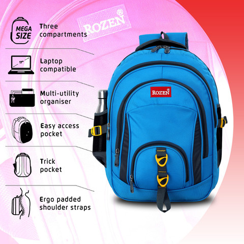 Rozen Unisex Laptop Backpack Heavy Duty durable School Bag Class 5th to  10th College Waterproof School Bag
