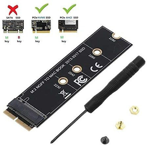 microware NVME SSD Convert Adapter Card for MacBook Air Pro Retina  (Year 2013-2017) NVME SSD Convert Adapter Card Internal Optical Drive