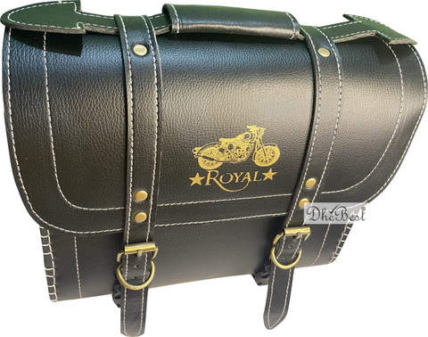 Dhe Best Bike Saddle Bag Waterproof Golden Buckle Black for Royal