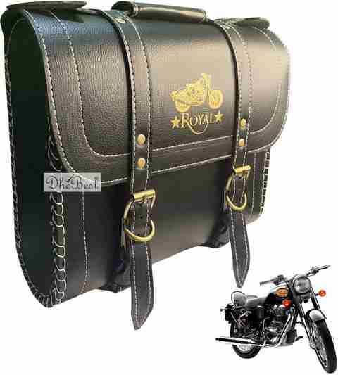 Dhe Best Bike Saddle Bag Waterproof Golden Buckle Black for