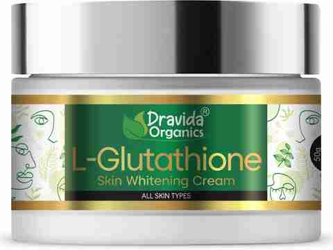 glutathione cream brands in india Dravida Organics L- for Skin Whitening, Enrich with Vitamin C Price My honest review after #promixingproducts Size:50ML