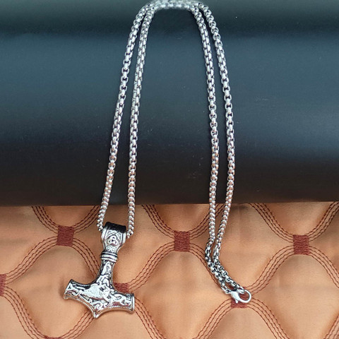 Shiv Jagdamba Thor's Hammer Nordic Viking Mjolnir Necklace