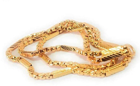 CUTE GOLD One Gram Gold Plated Traditional Fashion Jewellery Chain for  Women Girls Gold-plated Plated Copper Chain