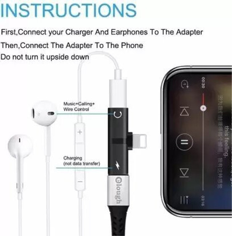 Headphone Adapter Splitter Lightning Dual Adapter SANNO WORLD