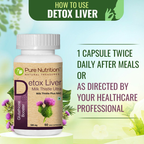 pure glutathione milk thistle extract supplement SuperPure Pure Nutrition Detox Liver Milk