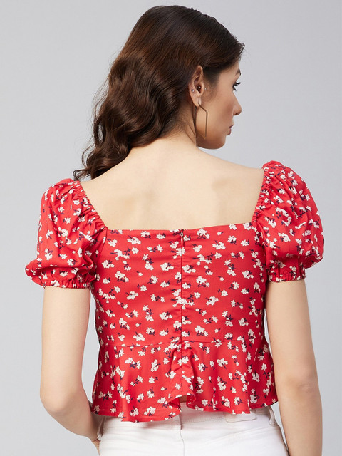Marie Claire Casual Printed Women Red Top Buy Marie Claire