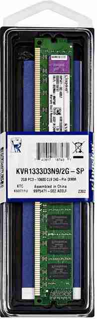 KINGSTON Value RAM DDR3 GB (Dual Channel) PC (KVR1333D3N9/2G-SP