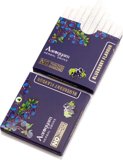 Aarogyam Herbals Tobacco & Nicotine Free Cigarette for Relieve Stress (Blueberry Flavour ) Smoking Cessations Price in India