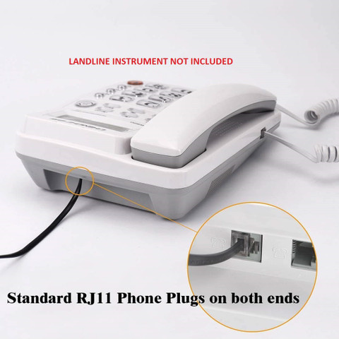 TEQGO METERS Landline Telephone Cable with BOTH END RJ11 Plug