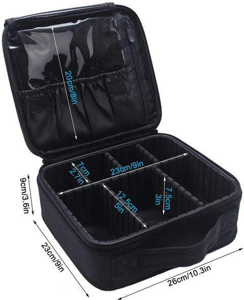 JANCOM Cosmetic Makeup Kit Travel Toiletry Vanity Bag with Adjustable  Compartment cosmetic accessories Vanity Box